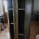 Vintage industrial metal locker – 2 doors – 180x60x50 cm