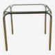 Glass and chrome coffee table 70s H37 x L33 x D29