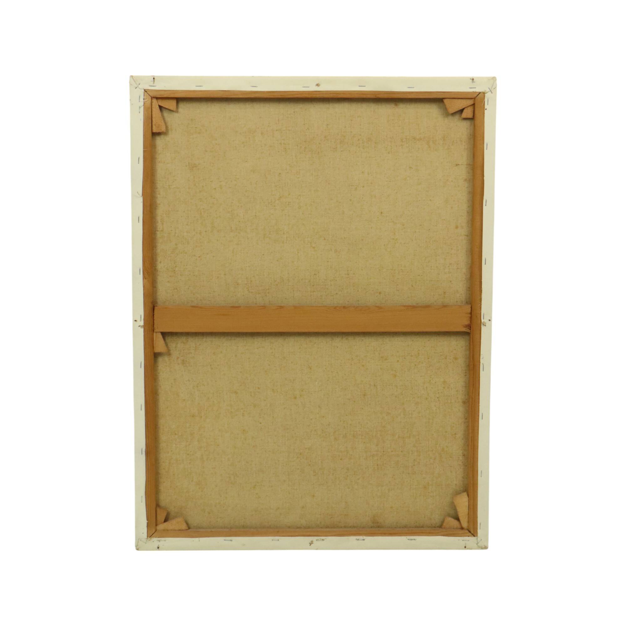 Large Painting Gypsy Young Woman Oil on Canvas 1964