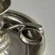 Pair of small antique silver-plated candlesticks D12 H8