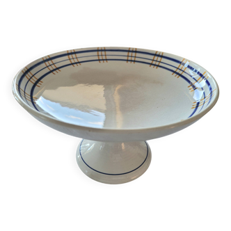 Cake dish with stand Sarreguemines model Poitou