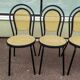 Lot of 4 black bistro chairs