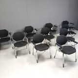 Futuristic Octagonal Metal Chairs by Froscher Sitform, 1990s - set of 10