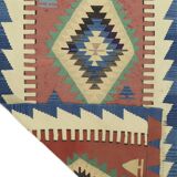 Turkish Anatolian Handmade Vintage Area Kilim Rug 380 cm x 96 cm