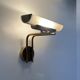 Vintage wall lamp, brass and sandblasted glass, France, 1970