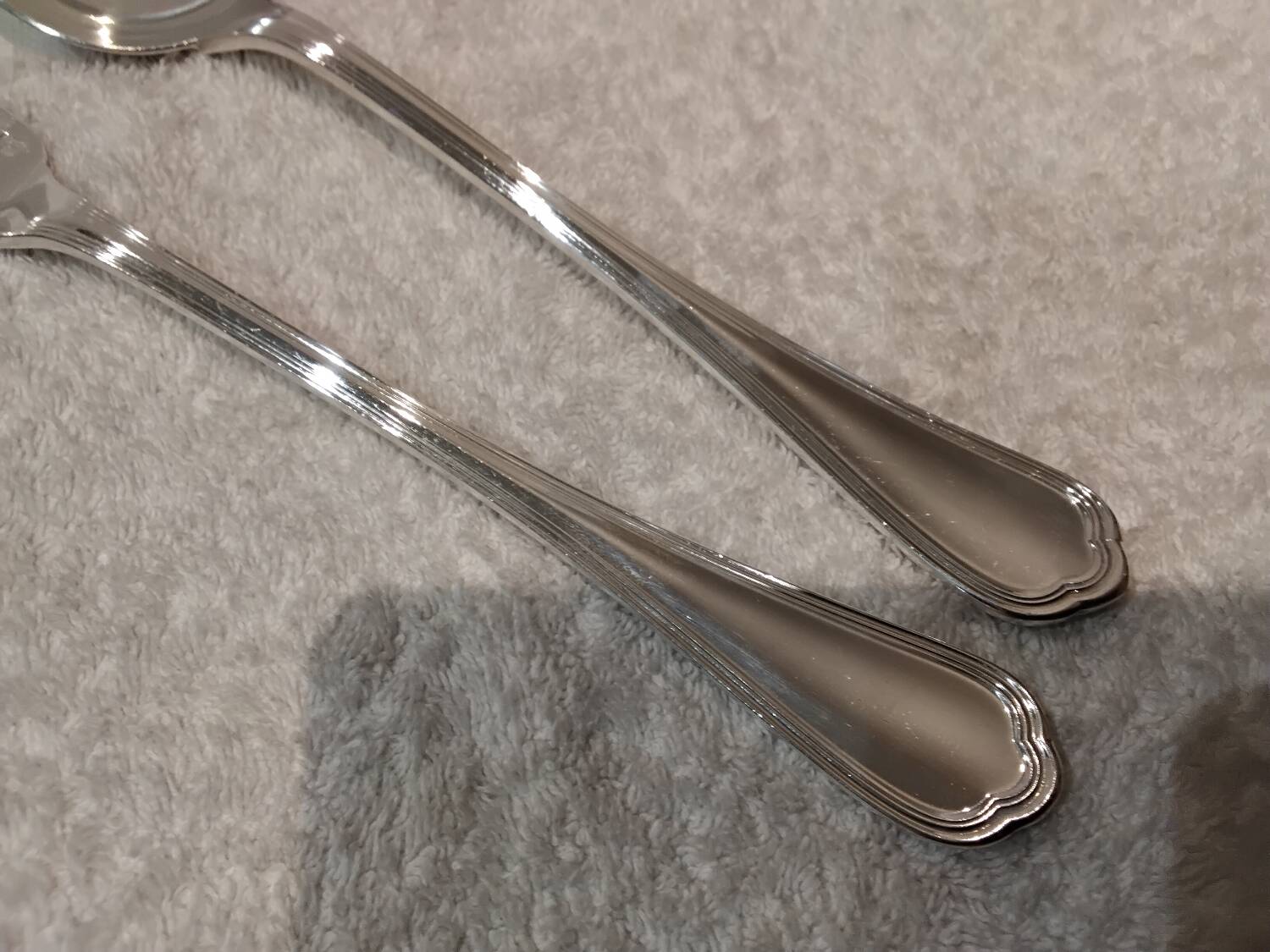 Fourchette cuillere a ragout métal argenté orfèvre Christofle Spatours