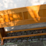 Old wooden bench of courthouse of peace 140 cm wide