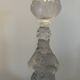 3 clear glass candle holders