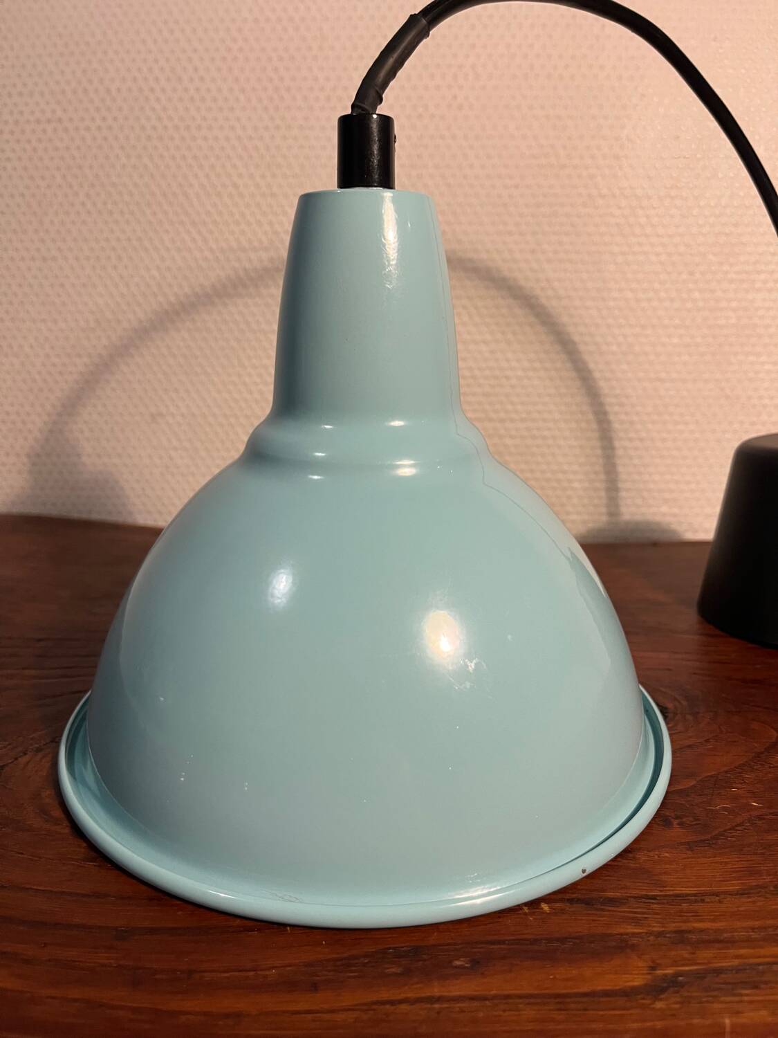 Pastel blue bell pendant light