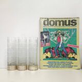Set of Six Bohemian Ground Crystal and Silver Drinking Glasses