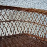 Children's basket chair in vintage braided wicker