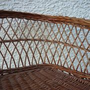 Children's basket chair in vintage braided wicker