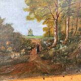 Oil painting on canvas Forest landscape 61 x 47