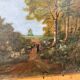 Tableau huile sur toile Paysage de foret 61 x 47