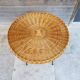 Metal and rattan coffee table