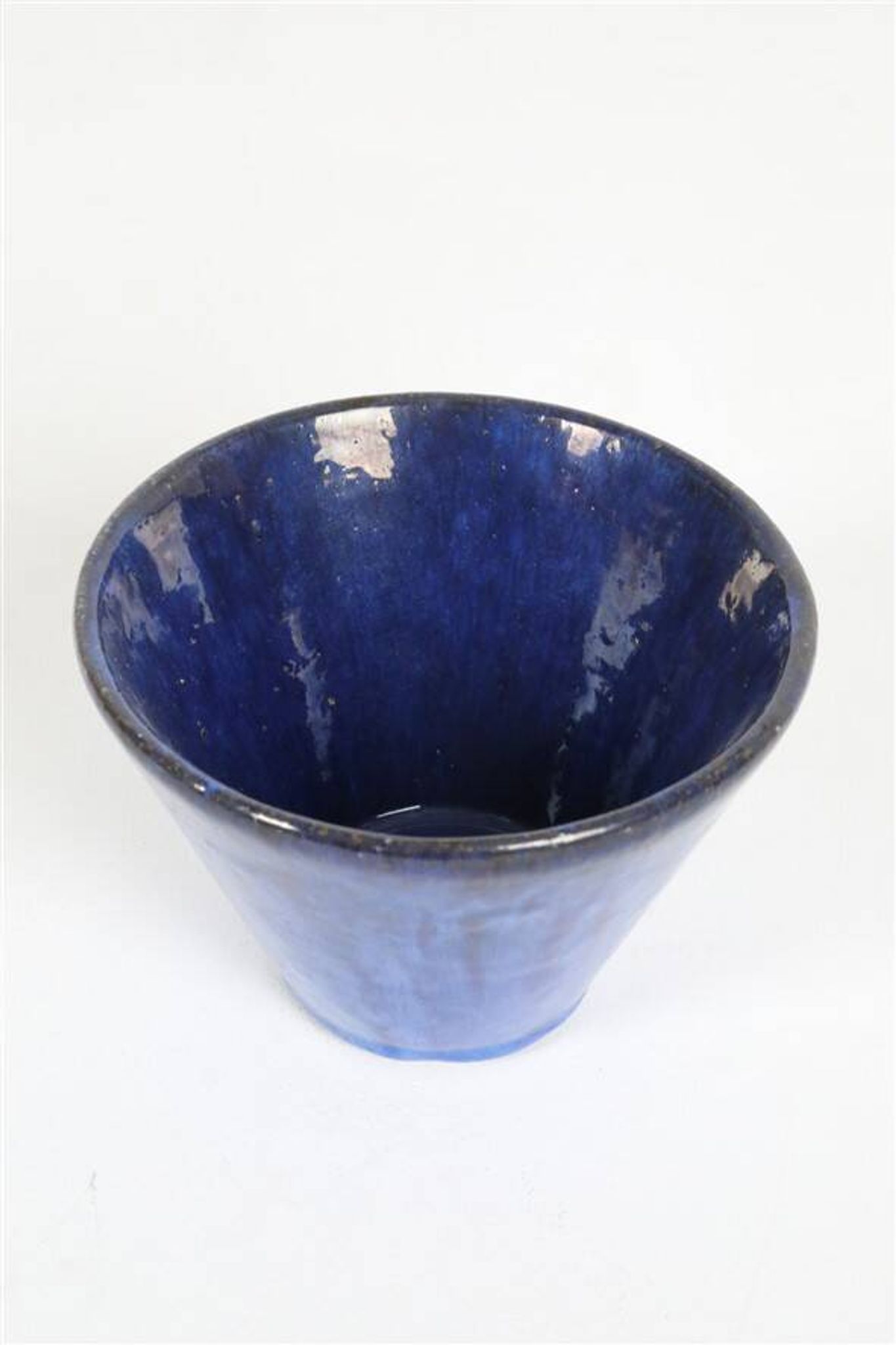 Hand-glazed mid-century plant pot by TDV / 1960s / 1970s