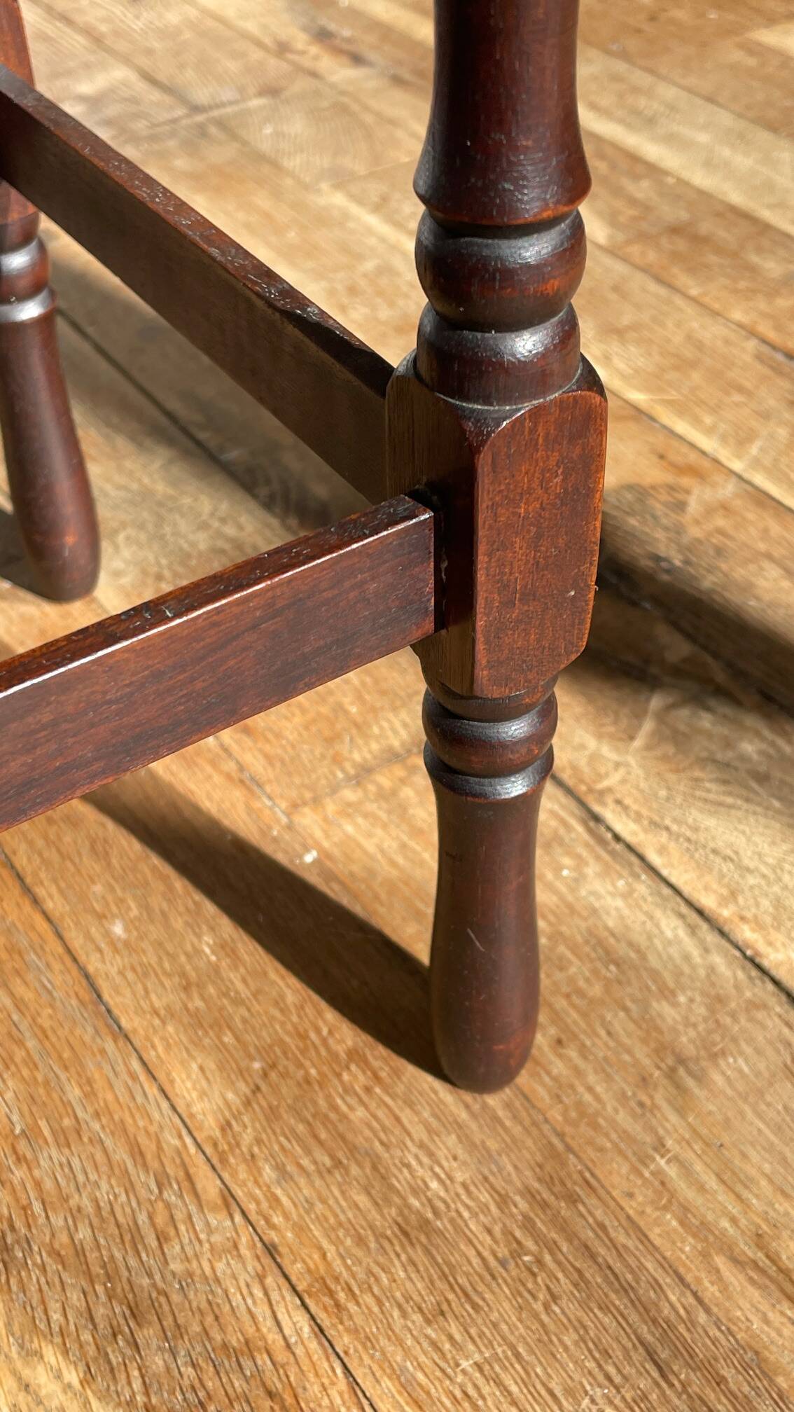 Turned Wood Style Bedside Table