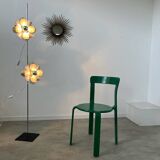 2-light flower floor lamp in French design metal from the 70s vintage
