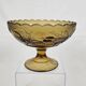 Amber glass compote – retro footed bowl vintage years