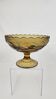 Amber glass compote – retro footed bowl vintage years