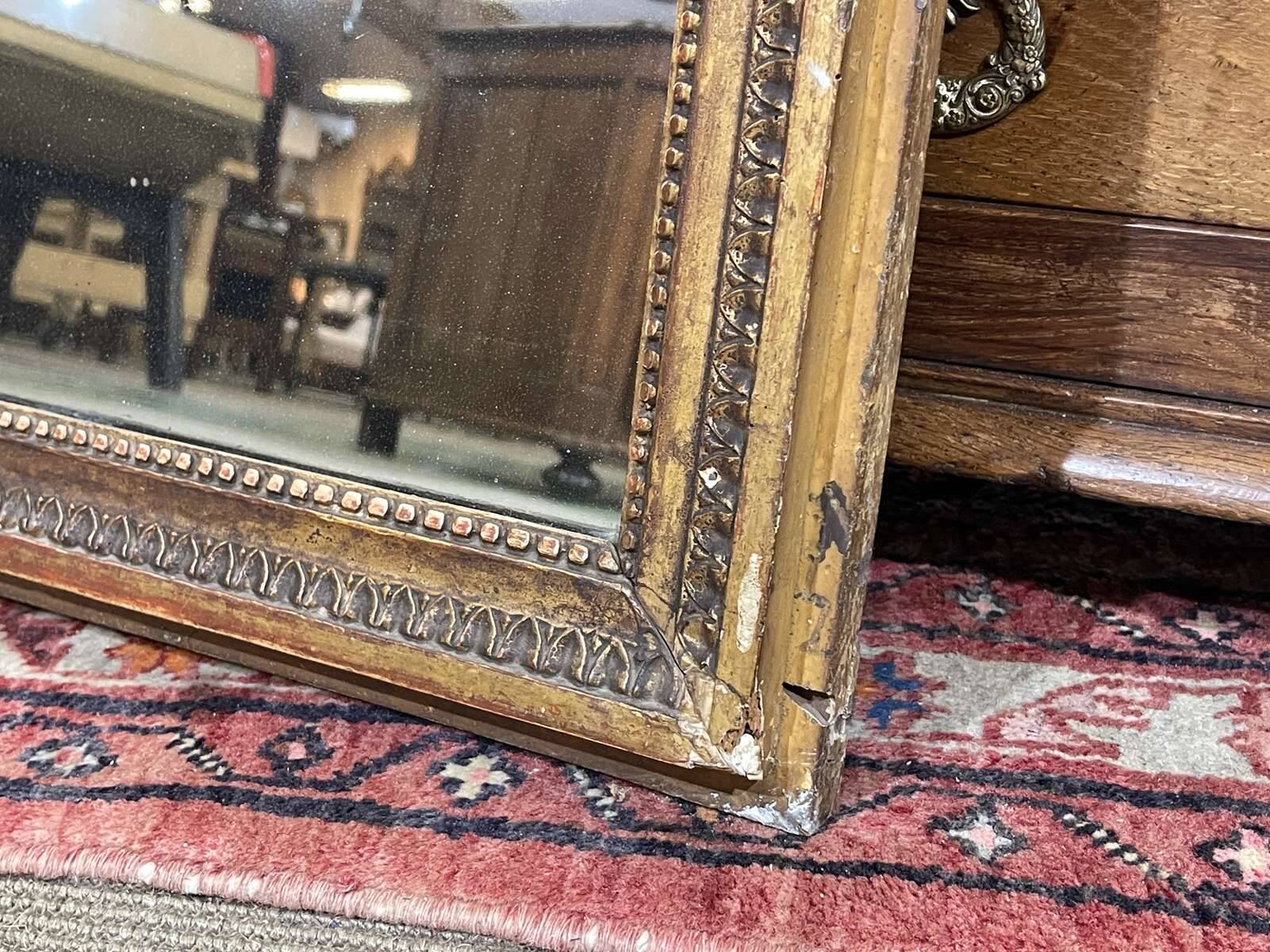 18th-century gilded wooden mirror