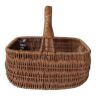 Woven wicker basket