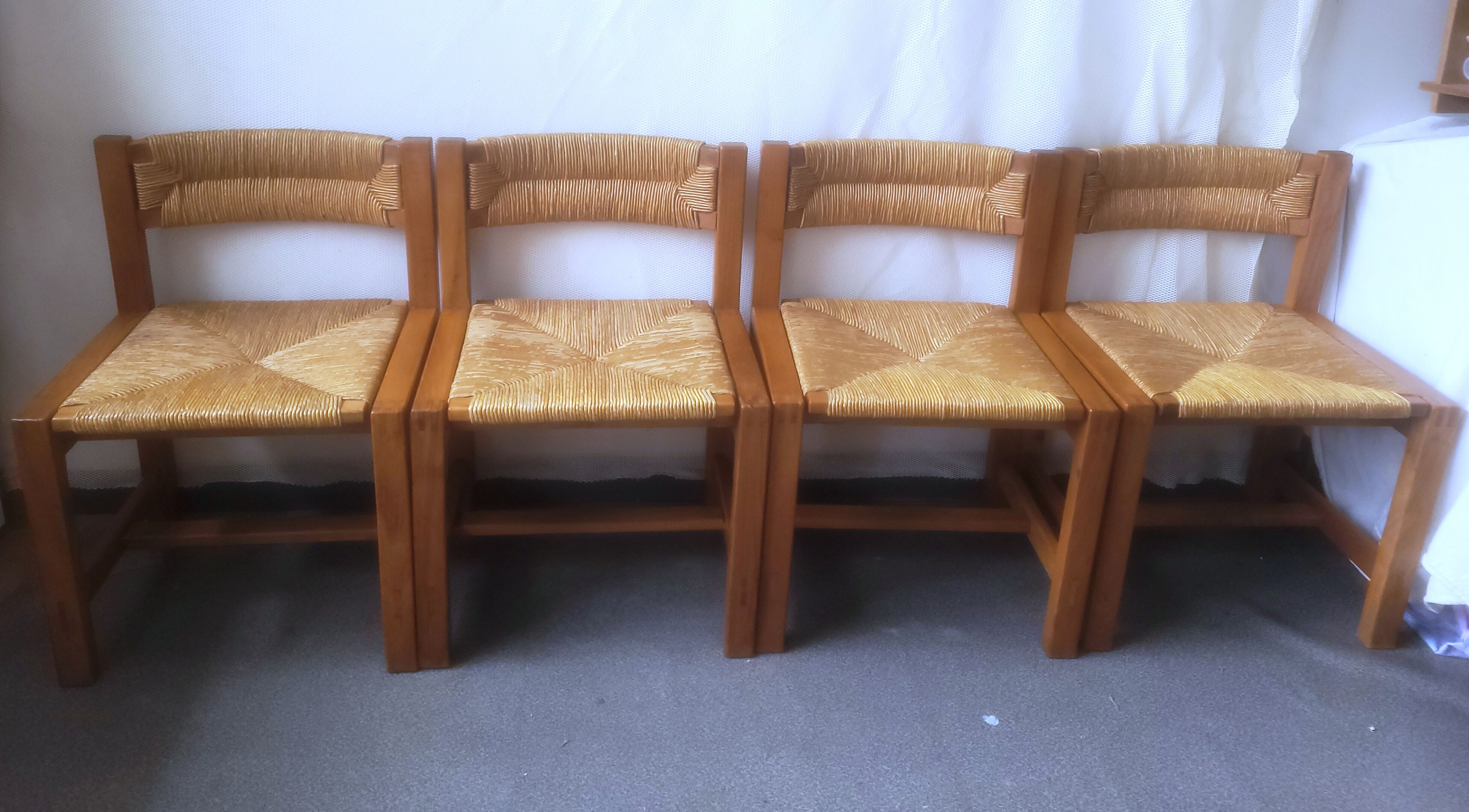 Series of 4 elm chairs and mulched back house revival