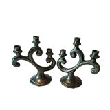 Pair of Large Vintage Ceramic Candelabras by Sars Potteries Maine