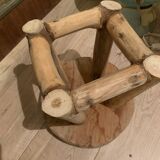 Solid wooden stool