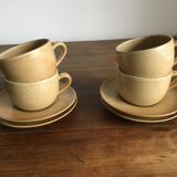 4 sandstone cups