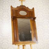 Art Nouveau Wall Mirror with Oak Frame, 1920s