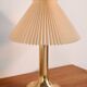 Danish HEMI table lamp from the 1960s with gilded metal structure and ivory