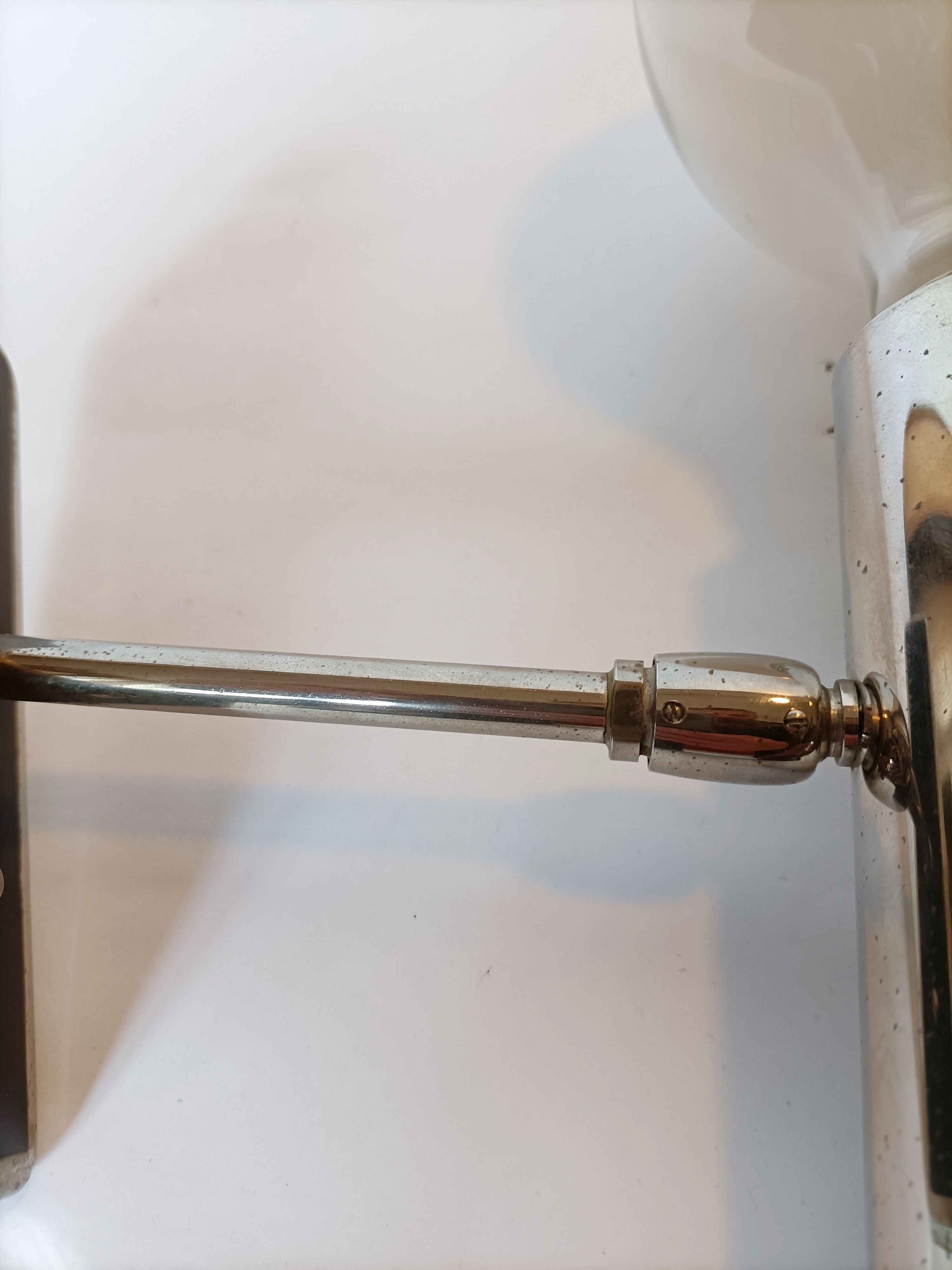 Chrome and black wall lamp Vintage, Italy 1960.