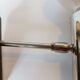 Chrome and black wall lamp Vintage, Italy 1960.