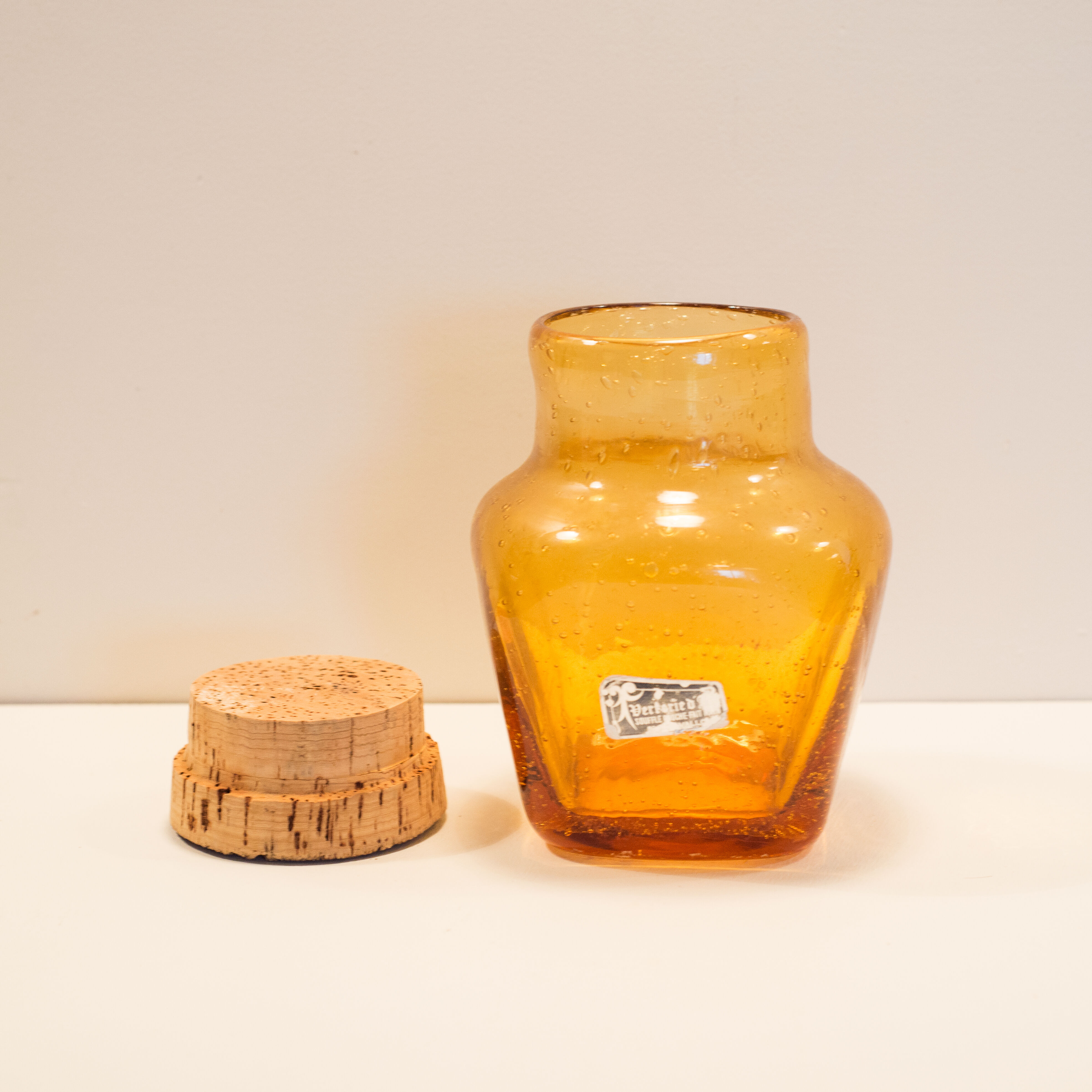 Avallon bubble blown glass jar