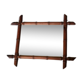 Bamboo Mirror Wood Shot Vintage 30's 50's Collection 66 x 54cm