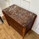Commode vintage plateau marbre rouge