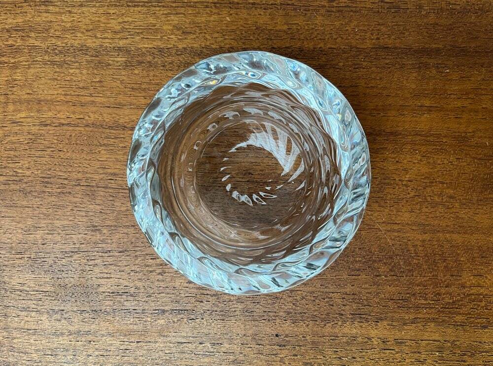 Glass candlestick from the mid-century Danish Capriole series by Royal Copenhagen, 1960s.