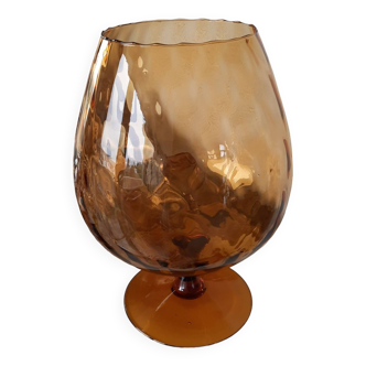 Vintage Empoli crystal vase bowl