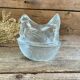 Sucrier poule en verre