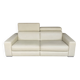 Rochebobois ivory leather sofa
