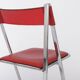 Tamara Folding Chair by Arrben Italy 1970s | Chrome Frame & Red Leather |