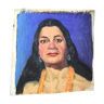 Oil on canvas gypsy portrait early 20th