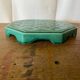 Antique DIGOIN Green Ceramic Trivet France