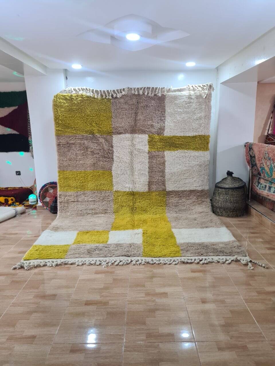 Handmade wool Berber rug 300X200 cm