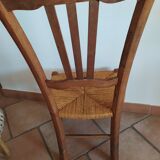 Vintage straw low chairs