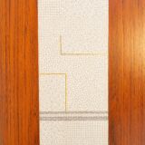 Coffee table, teak with mosaic, vintage from the 60s