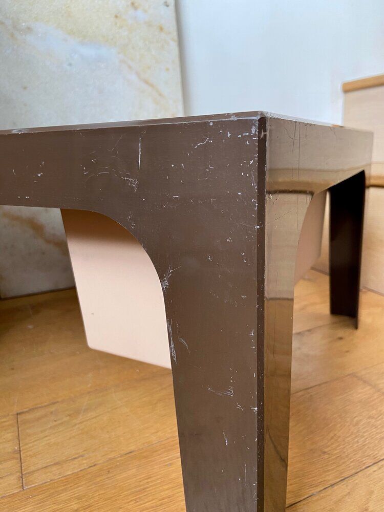 Beige and brown coffee table