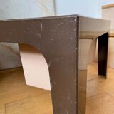 Beige and brown coffee table