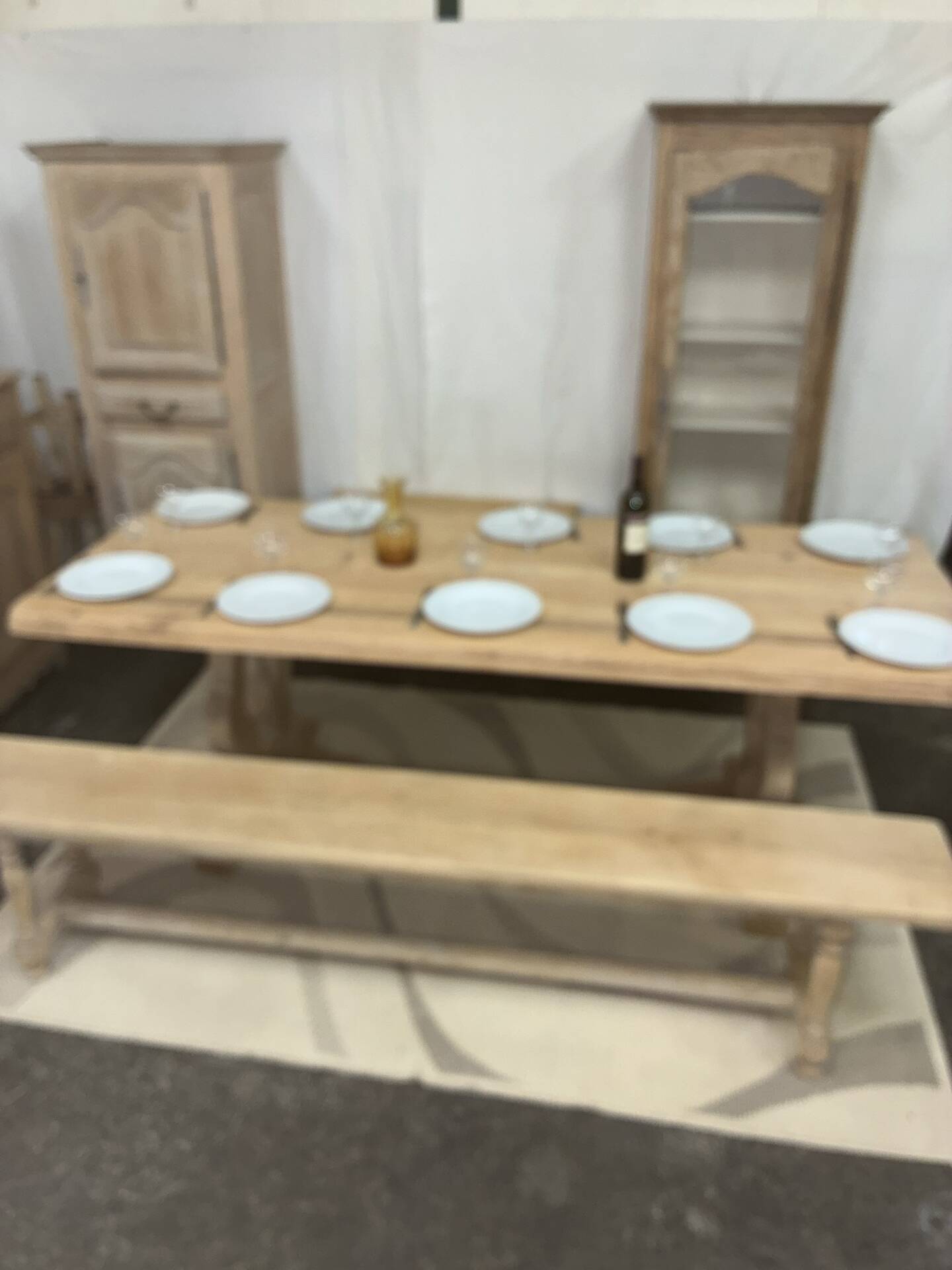 Table de monastère en chêne massif